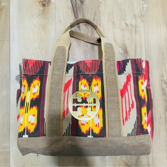 Tory Burch Multicolor Canvas Tote Bag - Picture 1 of 11